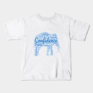 Elephant with motivational words Kids T-Shirt